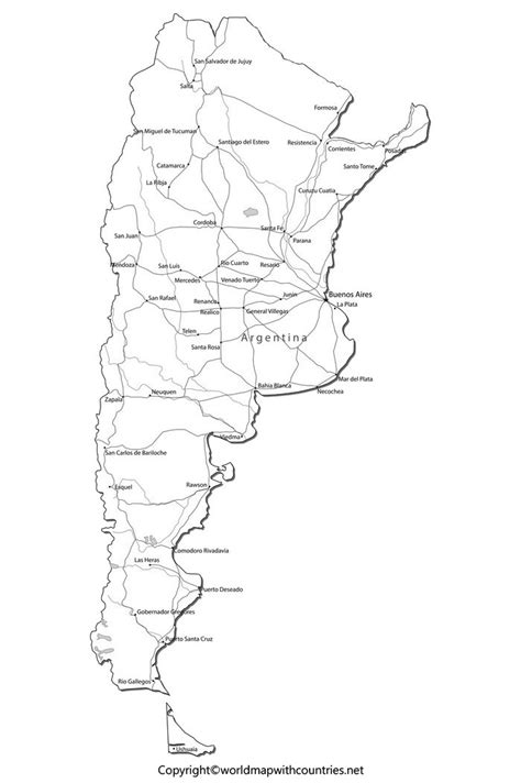 Blank Map Of Argentina