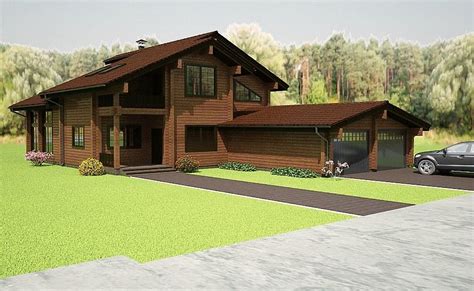 Wooden house plans: Contemporary timber house 180 m², Spain