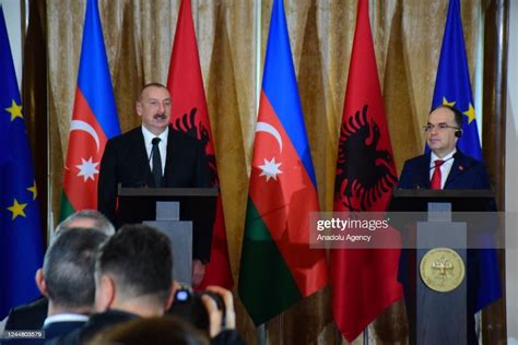 President Of Azerbaijan Ilham Aliyev And President Of Albania Bajram