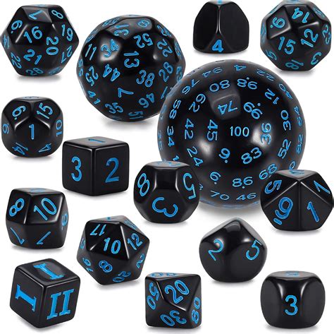 Ciaraq Dnd Polyhedral Dice Set 15pcs D4 D100 Game Dice