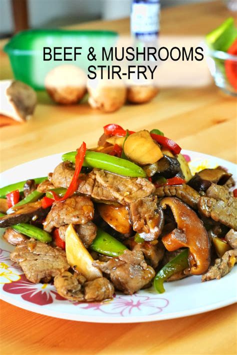 Beef And Mushrooms Stir Fry Chinese Style Quick And Easy