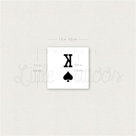 King Of Spades Temporary Tattoo - Set of 3 – Little Tattoos