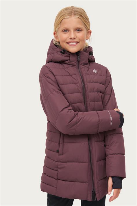 Áhkká Parkas Quilted Parka w Hood Jr Lila Vinterjackor Ellos se