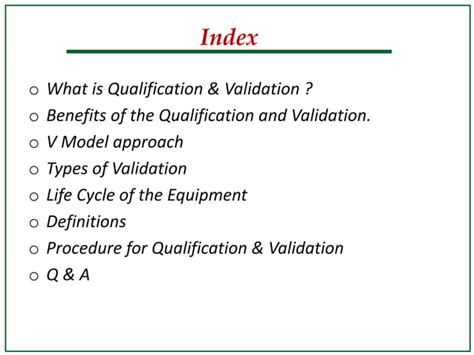 Pharmaceutical Qualification And Validation Ppt