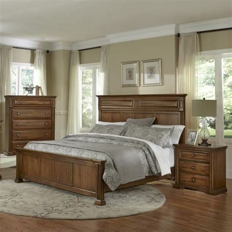 Classic Bedroom Set with self-closing drawers, cherry finish, door armoire.