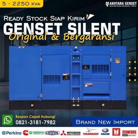 Jual Genset Silent Yanmar Kva Kva Kva Genset Kva