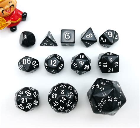 Complete Polyhedral Dice Set Of 12pcs D3 D60 60 Sides And