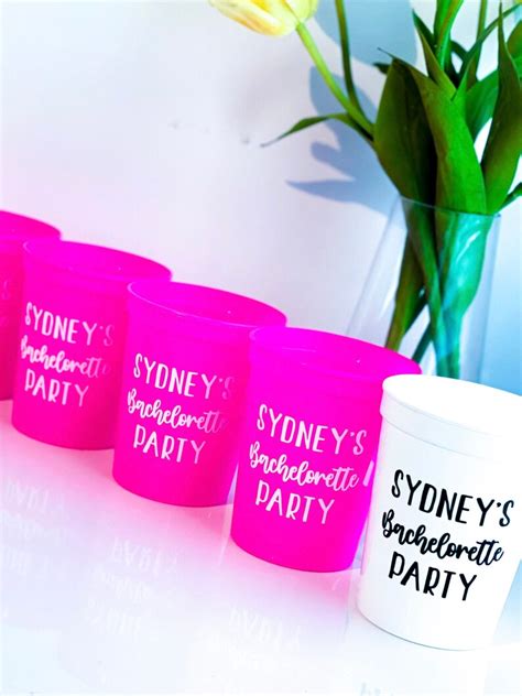 Customized Bachelorette Party Cups Bachelorette Decorations Etsy