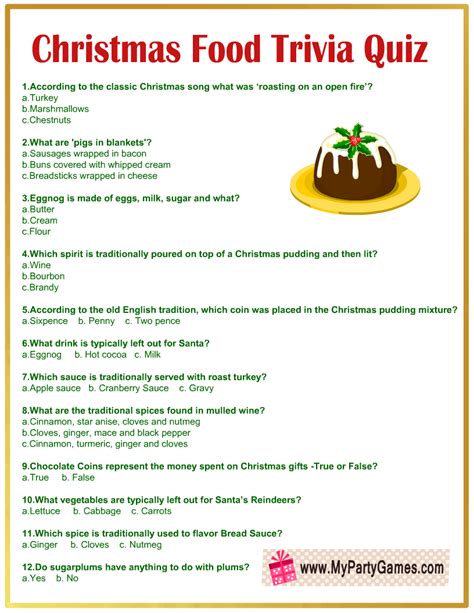 Christmas Food Trivia 2022 – Christmas 2022 Update