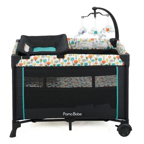 Pamo Babe Bassinet Nursery Center Play Yard Crib With Changing Table