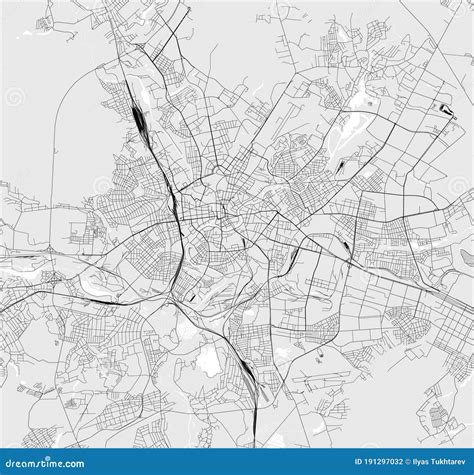 Map of the City of Kharkiv, Ukraine Stock Photo - Image of geography ...