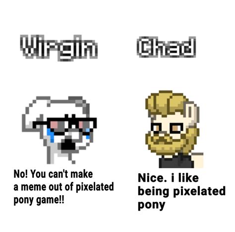 3199474 Safe Artistdematrix Pony Pony Town Chad Crying Meme