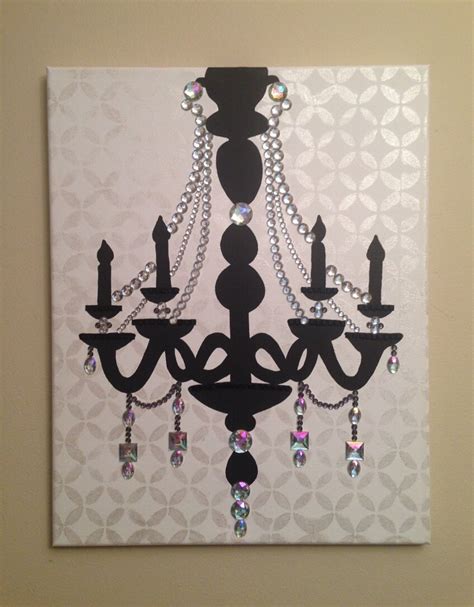 Chandelier 16x20 Acrylic On Canvas Pop Art Black By Tiffanyussery