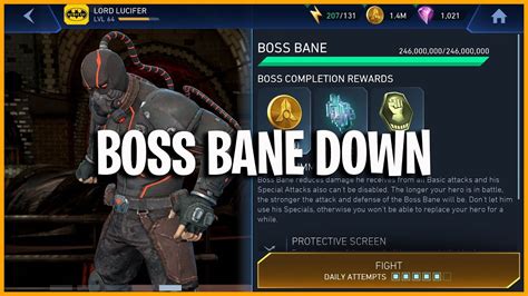 Injustice 2 Mobile Boss Bane Down Rewards On Ice Solo Raids