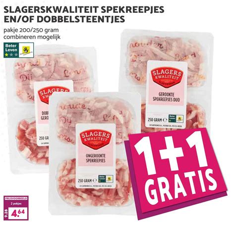 Slagerskwaliteit Spekreepjes En Of Dobbelsteentjes Aanbieding Bij Boon