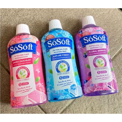 Jual Sosoft Detergent Cair Konsentrat Ml Shopee Indonesia