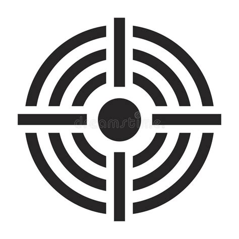 Crosshair Target Vector Symbol Icon Design Stock Vector Illustration