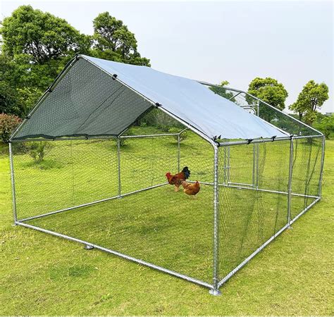 Geeloon Extra Large Chicken Coop X Ft Metal Walk In Chicken Run