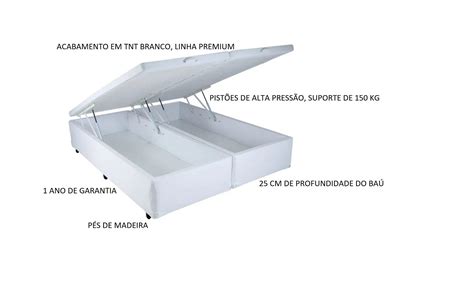 Cama Box Ba King Size Bi Partida X X Corino Branco Alfa