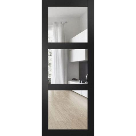 Sartodoors In X In Solid Wood Clear Glass Black Matte Interior