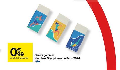 Promo Mini Gommes Des Jeux Olympiques De Paris Chez Carrefour