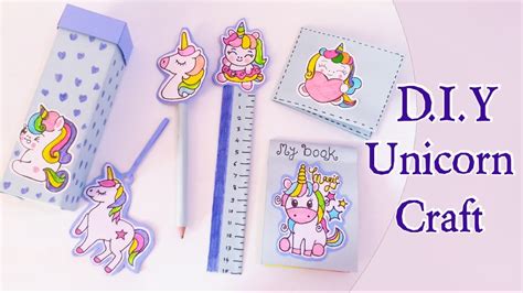 How To Make Unicorn School Supplies Craft Ll Diy Unicorn Craft