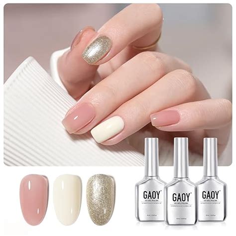 Amazon Gaoy Gel Nail Polish Kit Colors Ml White Jelly Nude