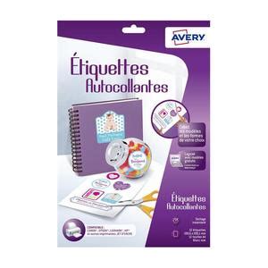 Achat Vente Avery 12 Etiquettes Autocollantes Blanc Mat 12 Feuilles