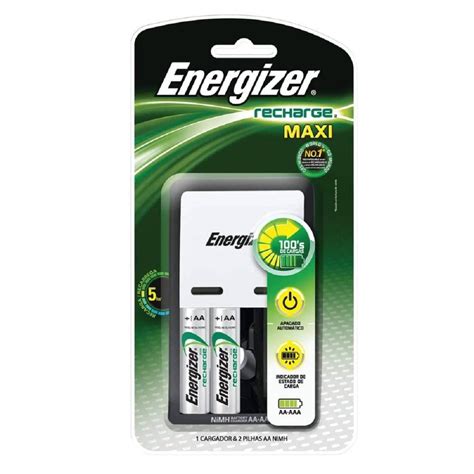 Cargador De Pilas Energizer Maxi 2 Pilas Recargables Aa