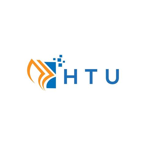 HTU credit repair accounting logo design on white background. HTU ...