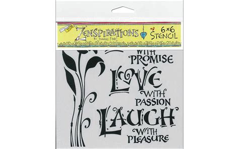 The Crafters Workshop Stencil 6x6 Live Love Laugh Michaels