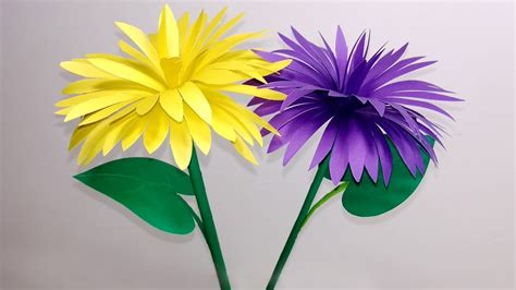 Stick Flower How To Make Stick Flower Making Paper Flowers Step By