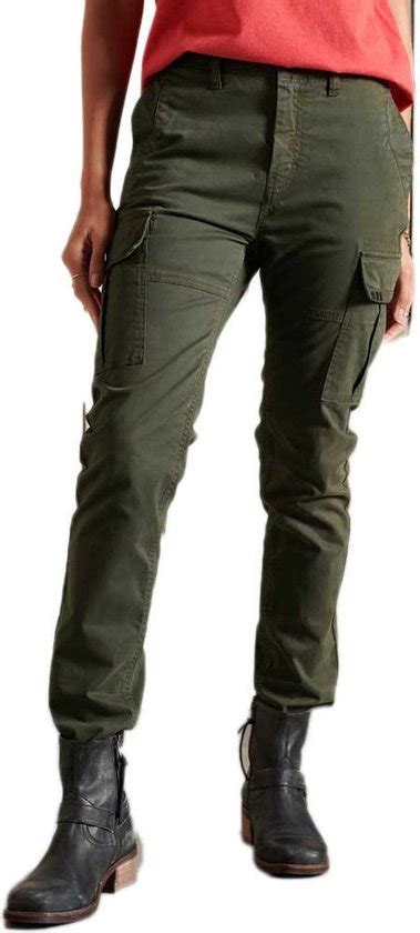 Superdry Slim Cargo Cargo Broek Groen 29 32 Vrouw Bol