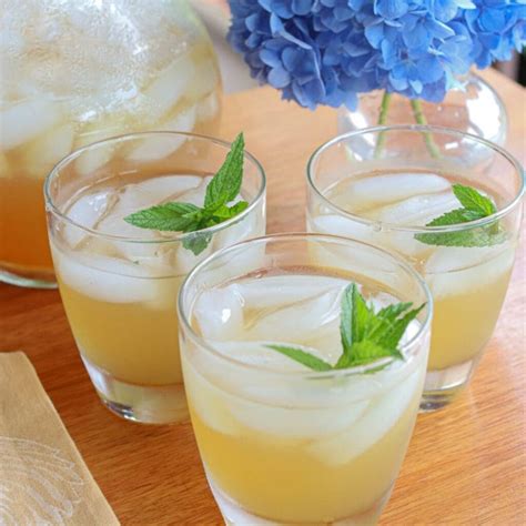 spearmint tea  fresh spearmint leaves   home