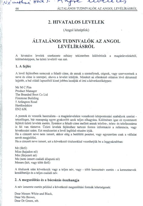 Angol Levelezés Általános Tudnivalók