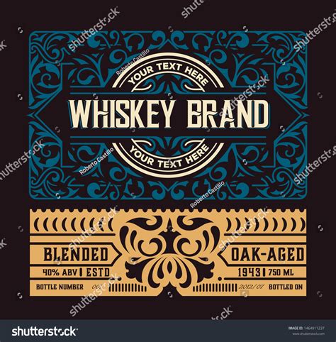 Liquor Label Design Elements Stock Vector (Royalty Free) 1464911237 | Shutterstock