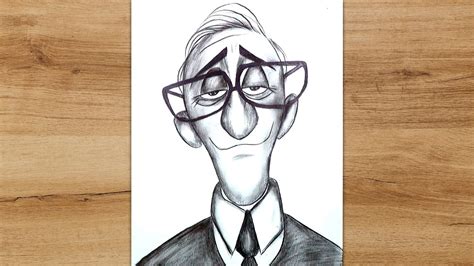 Old Man Cartoon Drawing