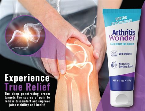 Arthritis Wonder Pain Relief Cream, 4 oz Arthritis Pain Relief Cream for Hand, Knee, Foot and ...