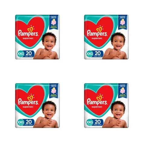 Fralda Pampers Supersec Vermelha Jumbo Tamanho Pacotes Xxg