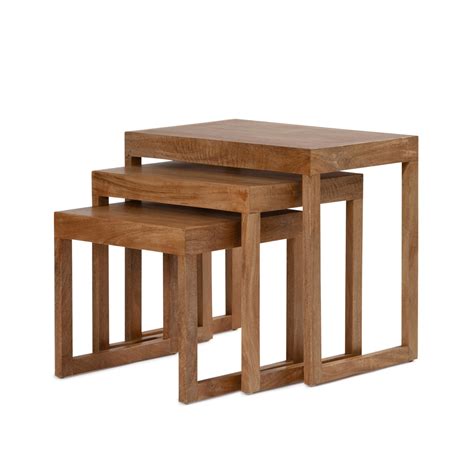 nest rectangle side table natural sealed thelman
