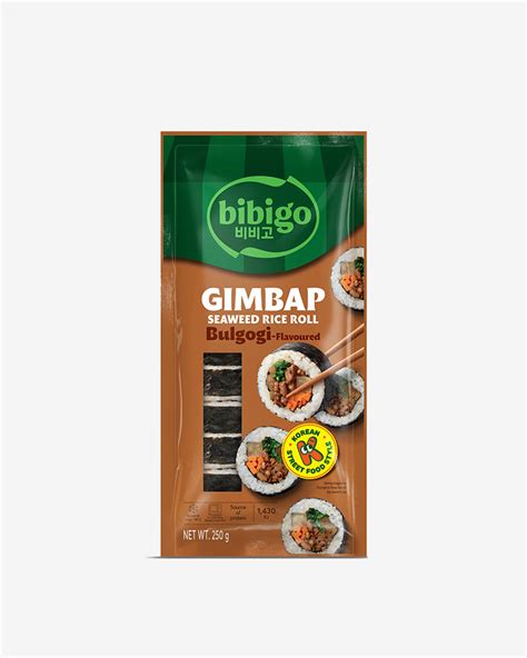 Bibigo GIMBAP SEAWEED RICE ROLL BULGOGI FLAVOURED 250G CJ Foods Oceania