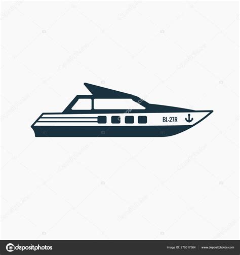 Black White Speed Motoryacht Icon Stock Vector Image By Azerbaijan