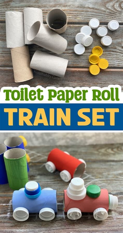 Easy Toilet Paper Roll Train Craft For Kids