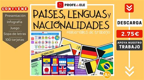 Nacionalidades Paises Y Nacionalidades En Espanol Profedeele Es