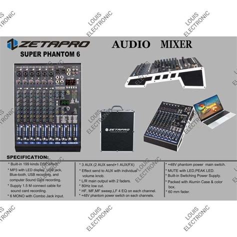 Jual Mixer Audio Zetapro Super Phantom Super Phantom Channel