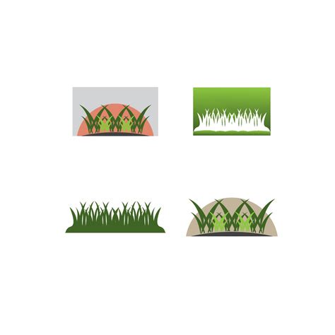 Grass Logo Vector Illustration Design Template 9105491 Vector Art At Vecteezy