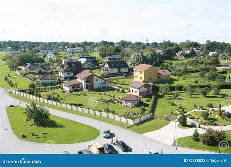 Houses in Estonia editorial stock photo. Image of field - 80138823