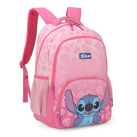 Mochila Escolar Stitch Rosa Luxcel Shopee Brasil