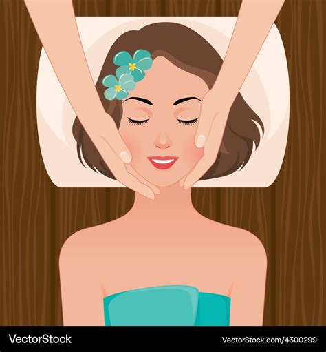 Woman At The Massage Spa Salon Royalty Free Vector Image