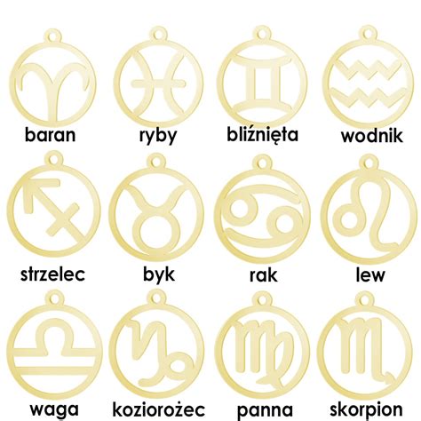 Srebrny naszyjnik ze znakiem zodiaku 24k złocenie Lian Art w Krainie